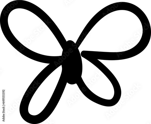 Cute hand drawn butterfly element