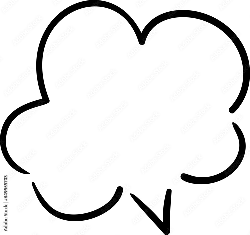 Cute hand drawn speech bubble element Cute hand drawn speech bubble element