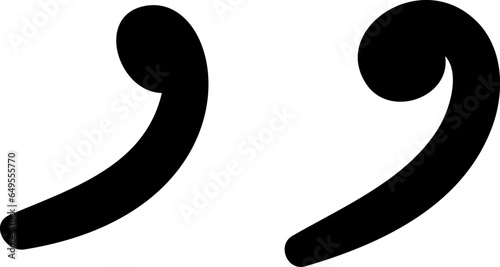 Hand drawn quotation marks element