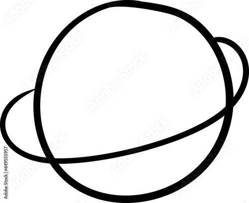 Hand drawn saturn element