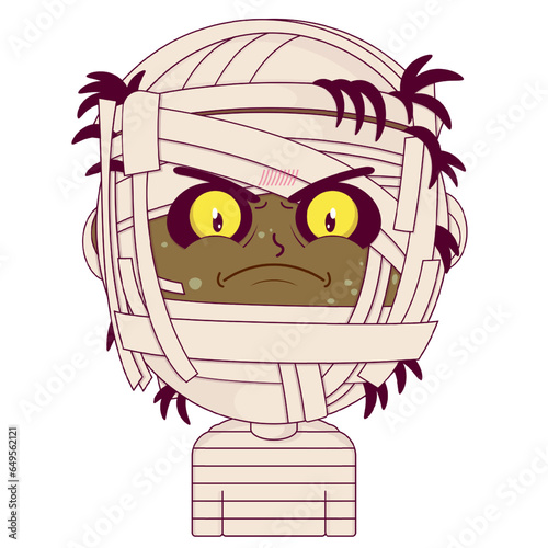 mummy angry face cartoon cute