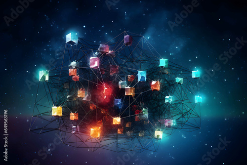artificial intelligence internet networking abstract plexus