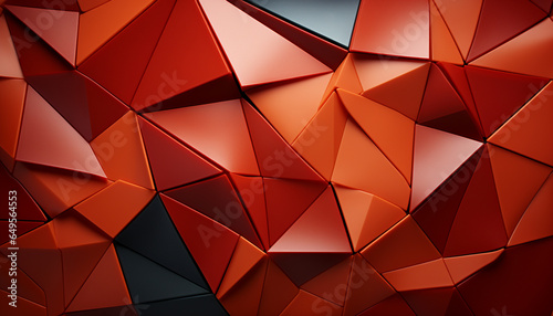 Abstract geometric shapes create a modern, futuristic wallpaper design generated by AI