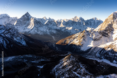 View of Himalayan range from Lobuche east peak, Nepal 