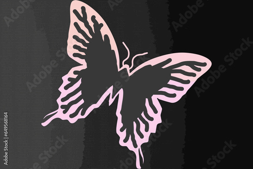 black and white butterfly