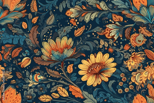 Pattern Watercolor vector art painting illustration flower pattern. textile, ornamental, ornate, hand drawn, drapery, curl, watercolor, trendy, painting, repeat, fancy, elements, diverse, deco, stain