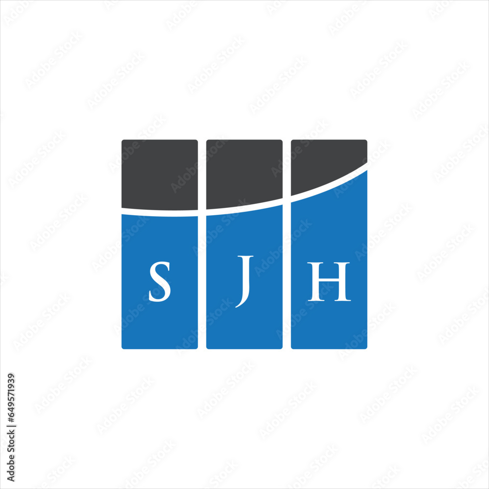 SJH letter logo design on white background. SJH creative initials letter logo concept. SJH letter design.