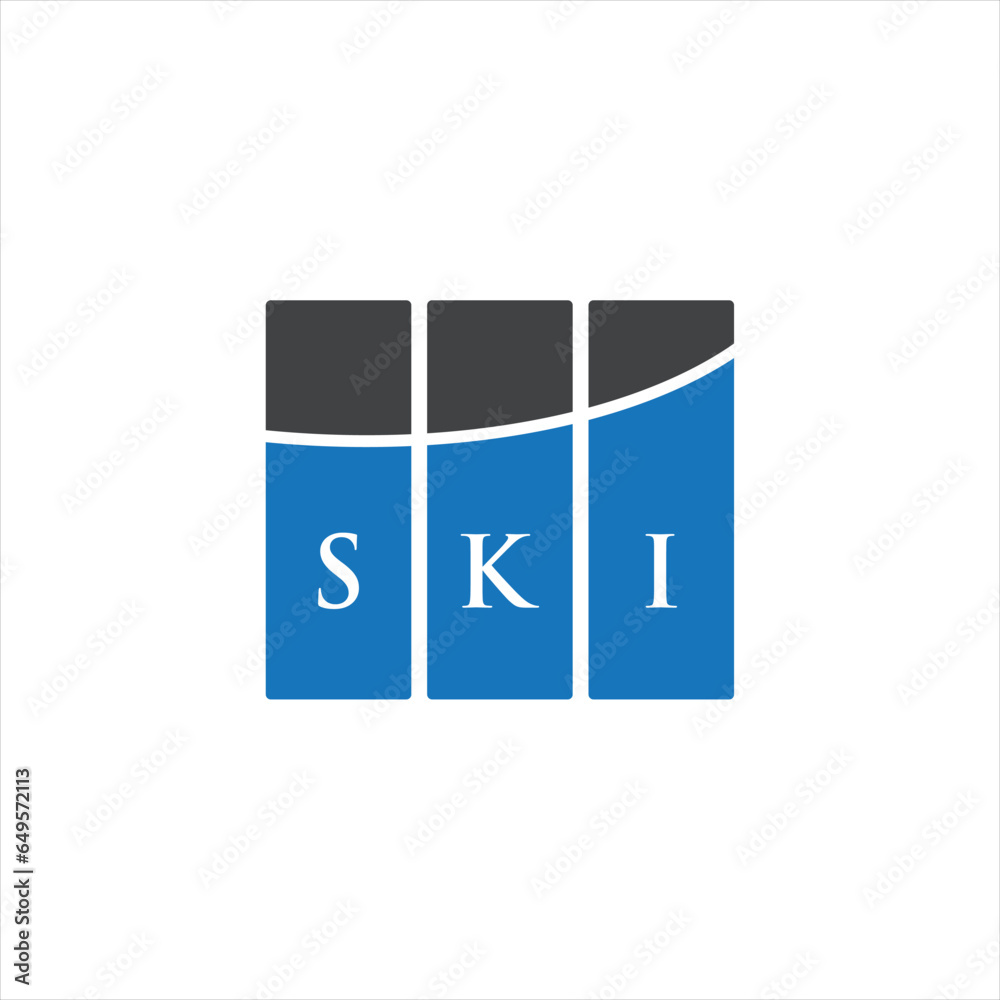SKI letter logo design on white background. SKI creative initials letter logo concept. SKI letter design. SKI letter logo design on white background. SKI creative initials letter logo concept. SKI letter design.