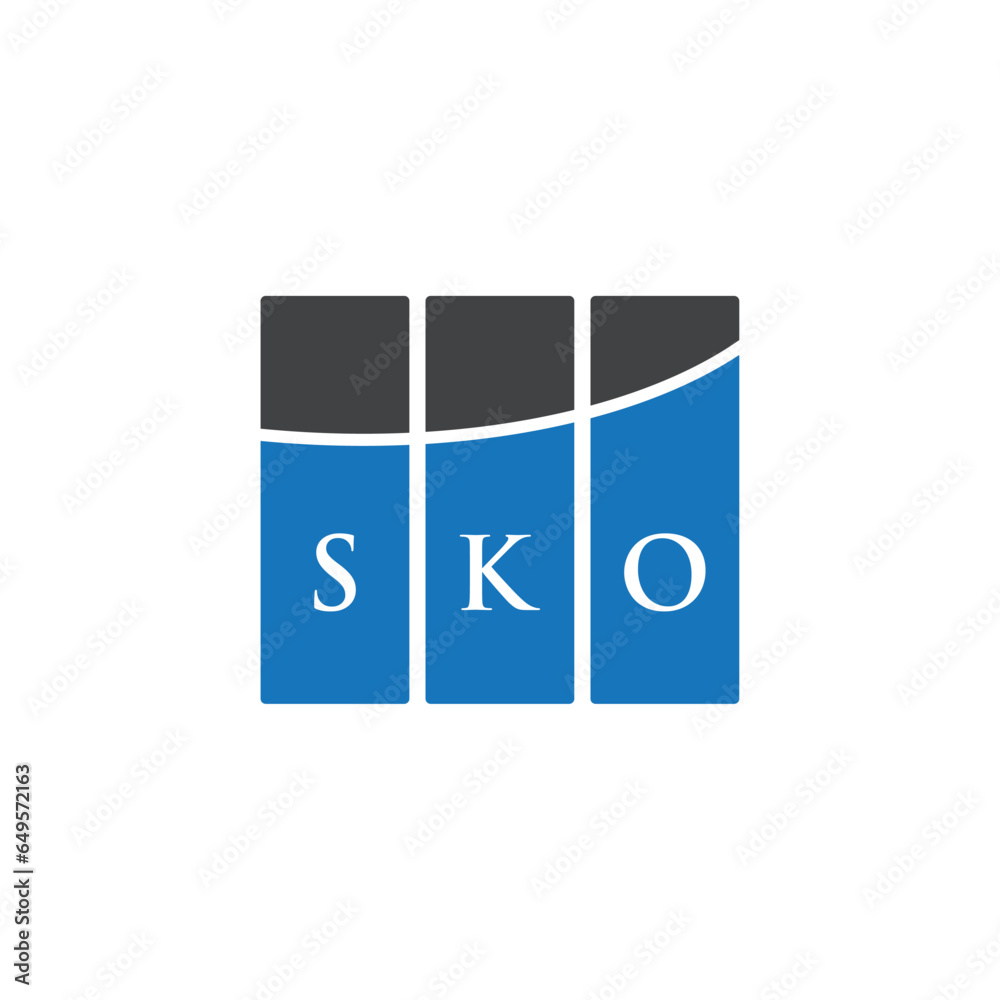 SKO letter logo design on white background. SKO creative initials letter logo concept. SKO letter design. - obrazy, fototapety, plakaty 