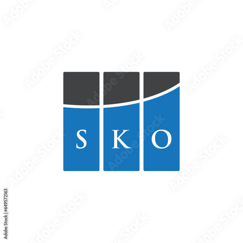 SKO letter logo design on white background. SKO creative initials letter logo concept. SKO letter design.