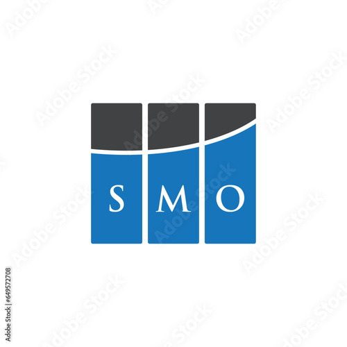 SMO letter logo design on white background. SMO creative initials letter logo concept. SMO letter design.