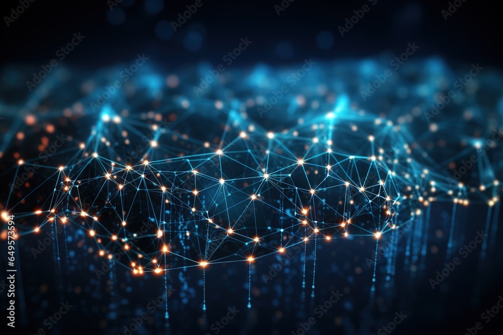 data network connect , Blockchain technology, futuristic global networking - obrazy, fototapety, plakaty 