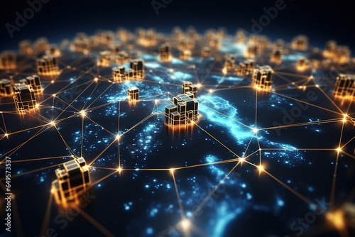 data network connect   Blockchain technology  futuristic global networking