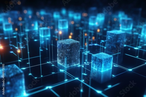 data network connect , Blockchain technology, futuristic global networking © sun