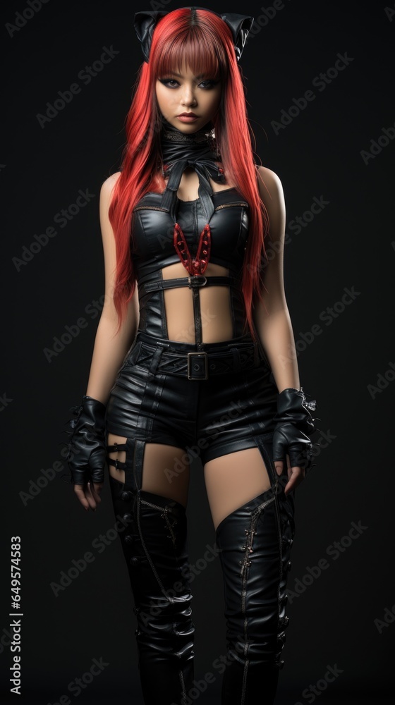 Anime Cosplay Costume on a Female Cosplayer Anime Cosplay Costume on a Female Cosplayer