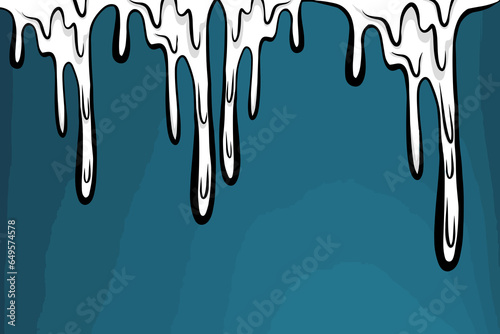 icicles on a white background