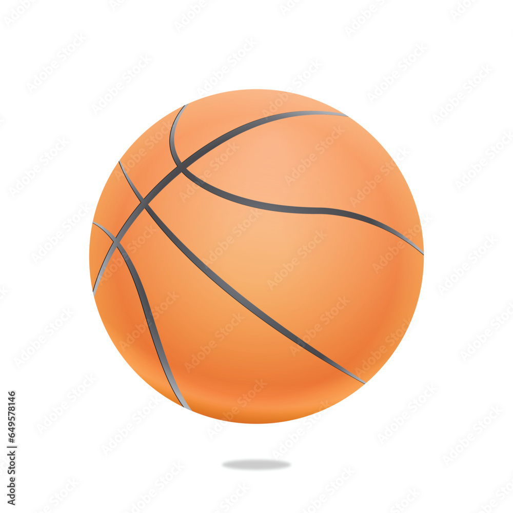 Vector basketball isolated on a white background