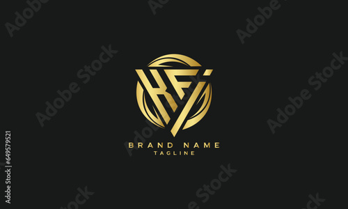 KFI, KIF, FKI, FIK, IFK, IKF, Abstract initial monogram letter alphabet logo design photo