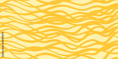 Noodle Ramen seamless Pattern background. Pasta food texture spaghetti geometric. Abstarct ramen ornament. Flat vector illustartion. Wave texture background