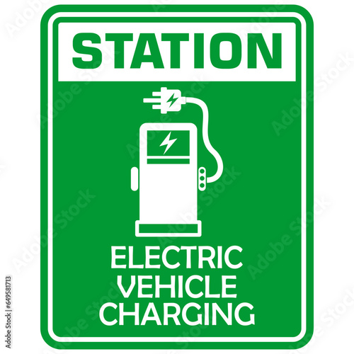 Station, Electric vehicle charging, sign vector