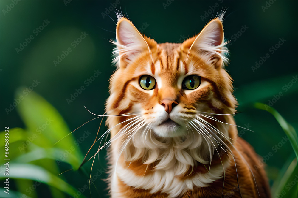 orange cat with white fur