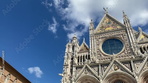 Historic Siena Cathedral Famous dominates of the Piazza del Duomo photo