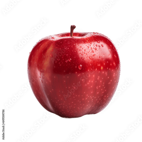 Appetizing red apple on transparent background PNG