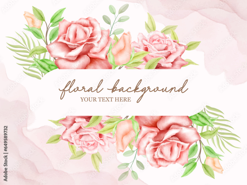 Floral Watercolor Wedding Banner Design