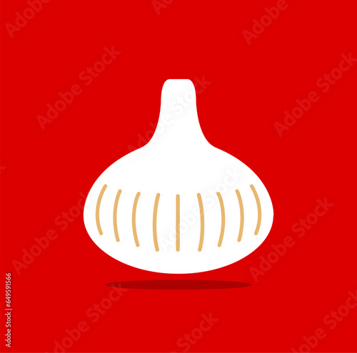 Modak The Favorite food of Lord Ganesha vector icon. White modak icon.