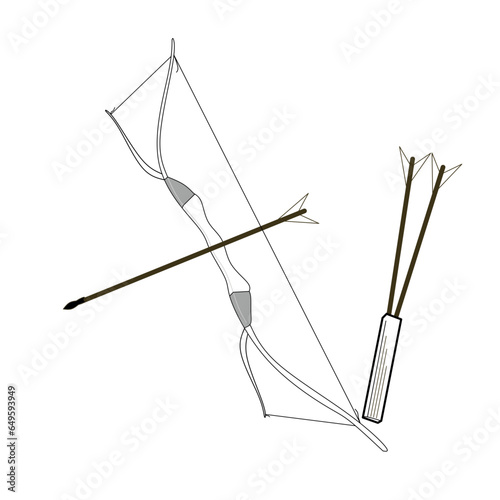 traditional wooden double limb bow