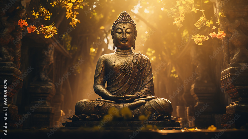 Temple Shot: Buddha in Morning Light
