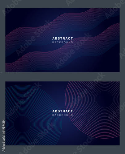 Geometric Lines Abstract Corporate Template. Circle Lines Design. Banner Vector Background. 