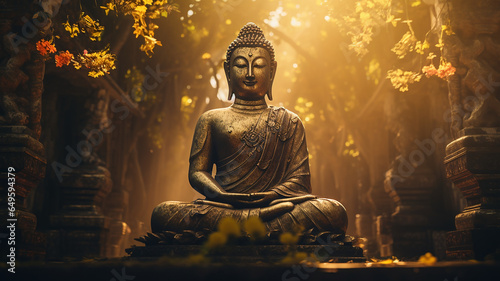 Temple Shot: Buddha in Morning Light