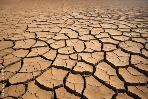 Cracked Earth A Dried Lake's Testimony to Global Climate Change