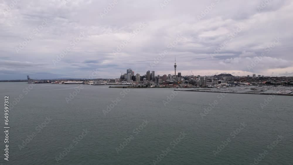 Bird's-Eye View of Auckland Capturing Harbour and Cityscape in New Zealand. Bird's-Eye View of Auckland Capturing Harbour and Cityscape in New Zealand.