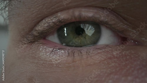 Close-up of a blinking eye photo