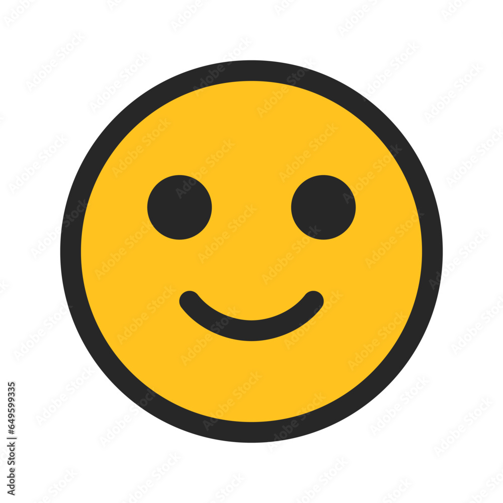 Fototapeta premium Simple smiley face icon. Vector.