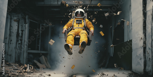 Flying crash test dummy hd wallpaper