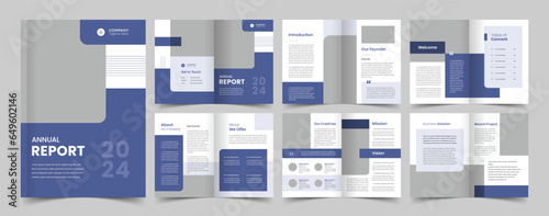Annual Report, Multipage company profile design, Brochure template, cover page design, leaflet, magazine, Project Proposal