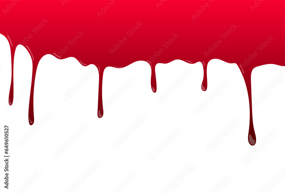 Blood dripping on white background. Vector illustration Blood dripping on white background. Vector illustration