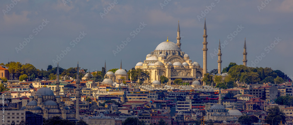 Famous Rustem Pasha Mosque, New Mosque and Suleymaniye Mosque, Bosphorus,