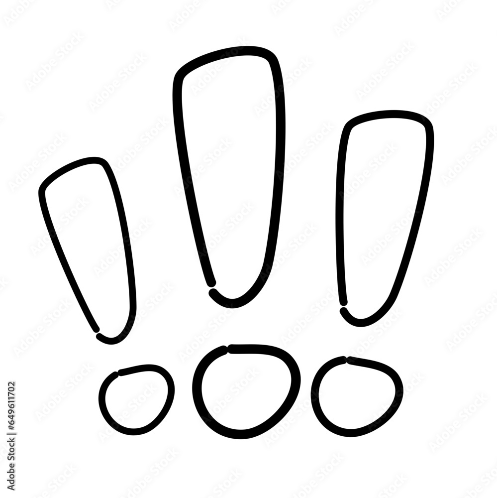 Exclamation mark doodle Exclamation mark doodle