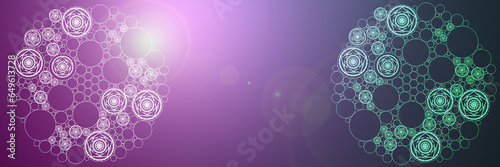 Colorful background with geometric element. Sacred geometry motifs. Vintage decorative elements.
