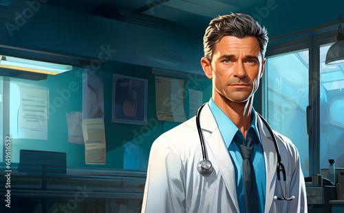 Beautiful portrait of a doctor. Healthcare concept