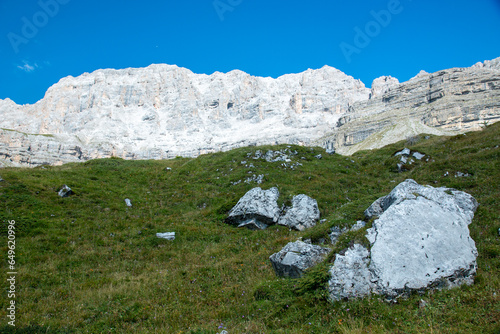 Adamello Brenta natural park, mountains and lakes of Trentino, a UNESCO natural heritage site photo