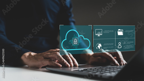 Database storage cloud technology file data transfer sharing, cyber, big data information for financial online marketing, internet banking application or computer download upload backup cloud drive.