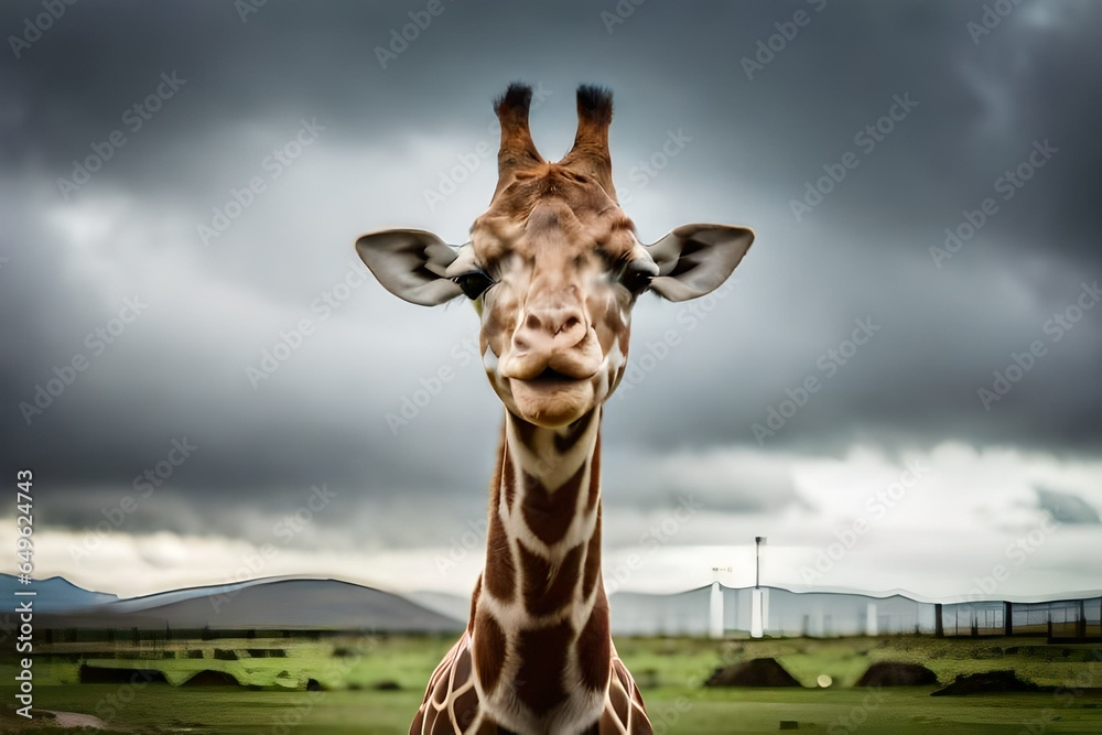 Fototapeta premium giraffe in the zoo