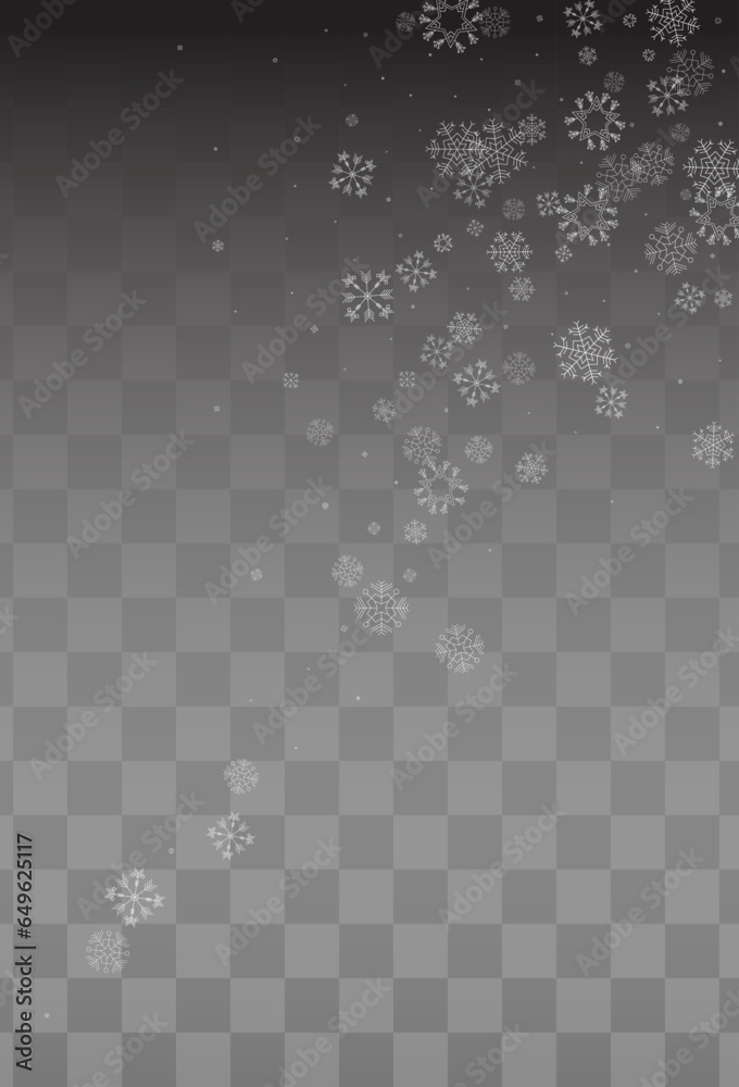 White Snowfall Vector Transparent Background. White Snowfall Vector Transparent Background.