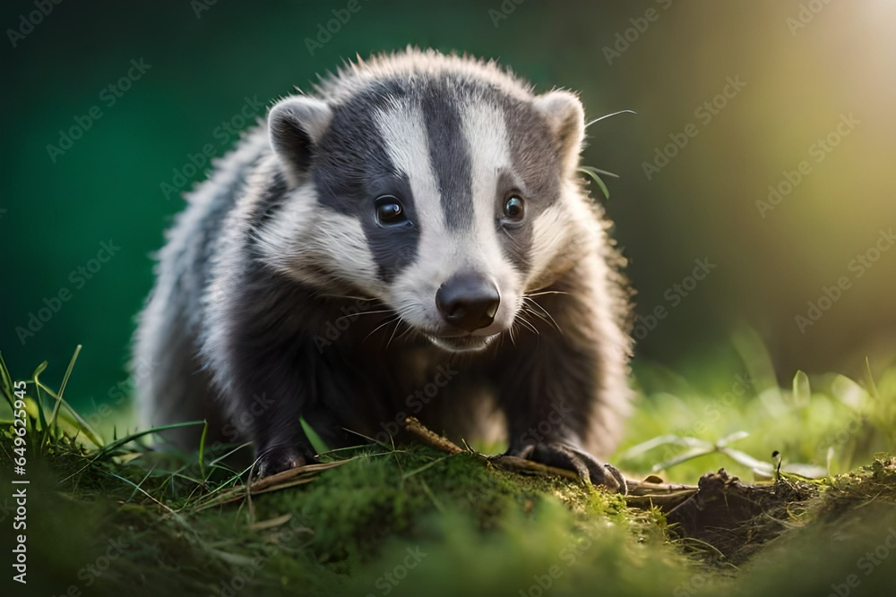 raccoon in the grass raccoon in the grass