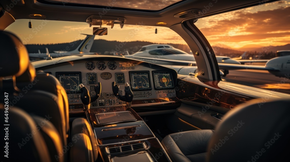 Fototapeta premium jet plane personal business VIP private luxury jet